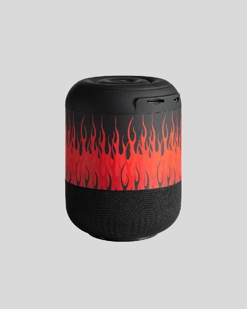 Vision Of Super BLACK SPEAKER WITH RED FLAMES AND WHITE LOGO Negozi Online