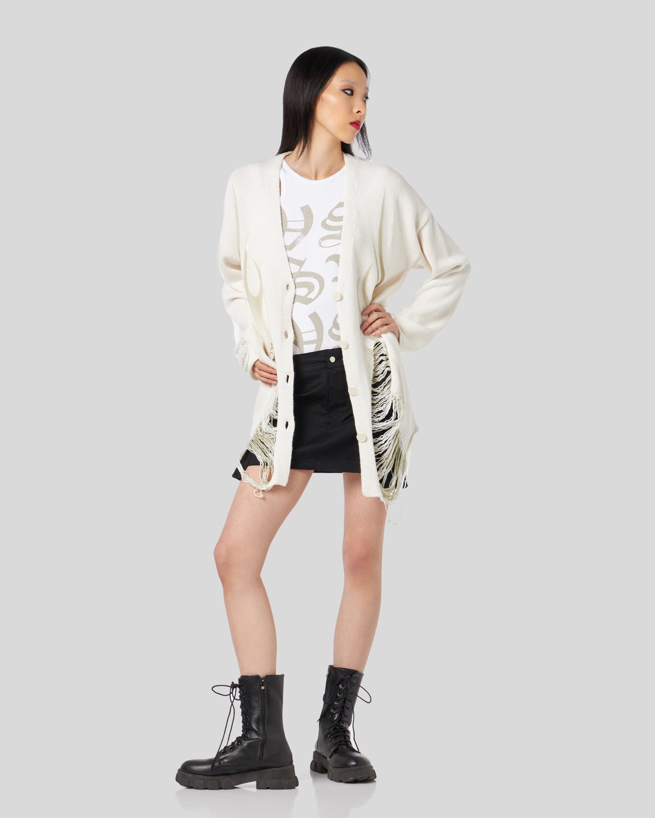 Vision Of Super SAND CARDIGAN WITH PRINTED TRIBAL FLAMES Acquista Ora
