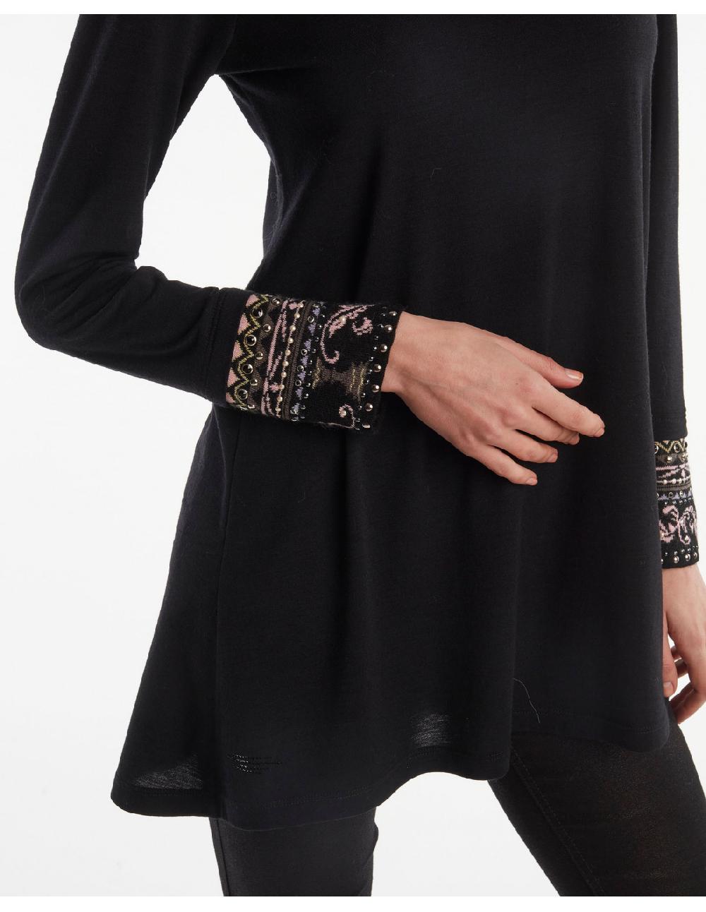 Angelo marani T-SHIRT IN JERSY CONPOLSI JACQUARD+APPL Nuova