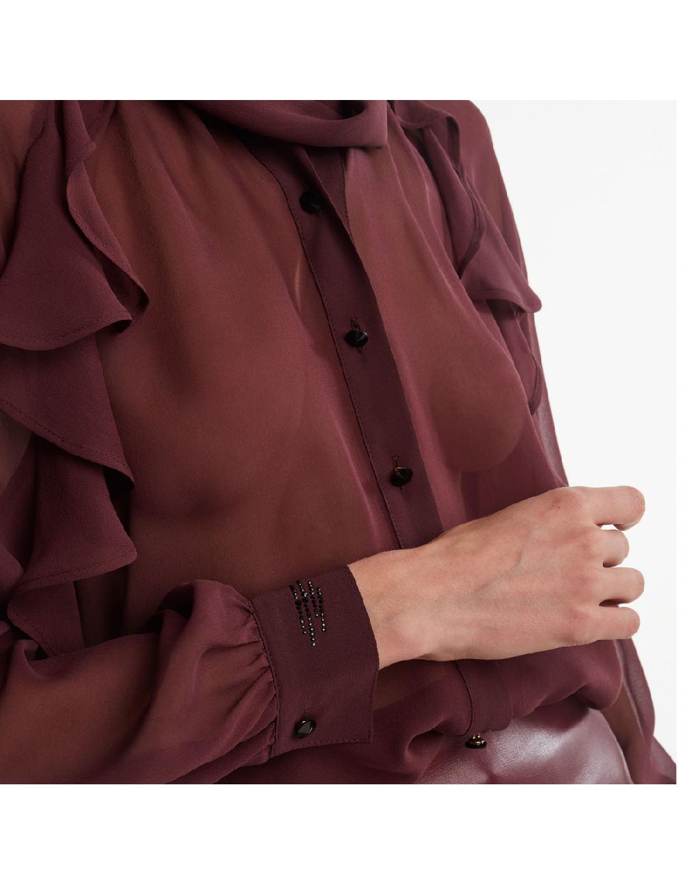 Angelo marani CAMICIA CON ROUCHES Fornitura limitata