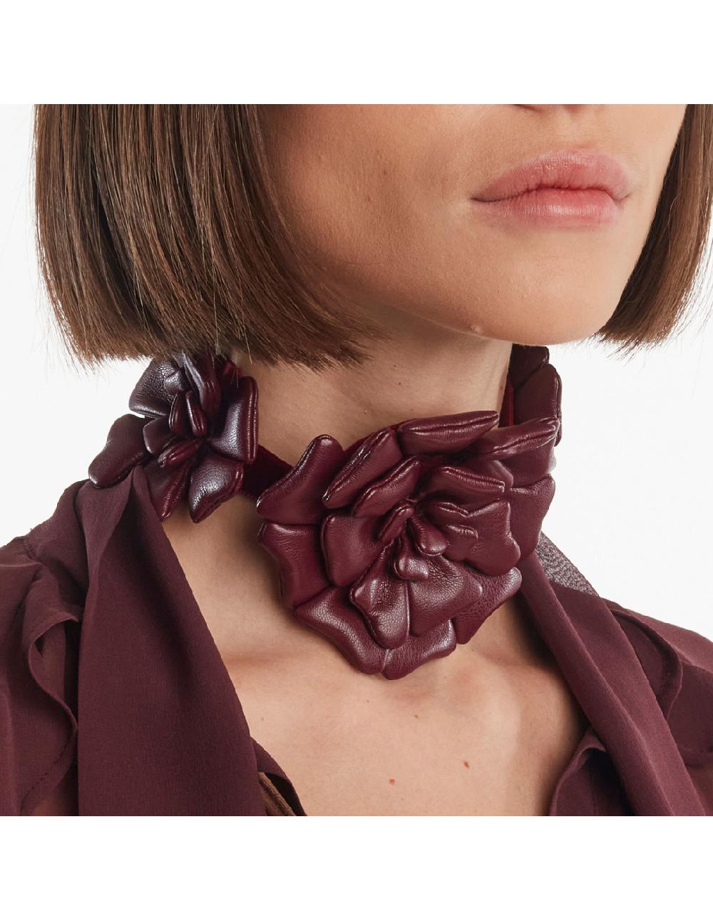 Angelo marani CHOKER C/FIORE IN ECOPELLE Lightning offer