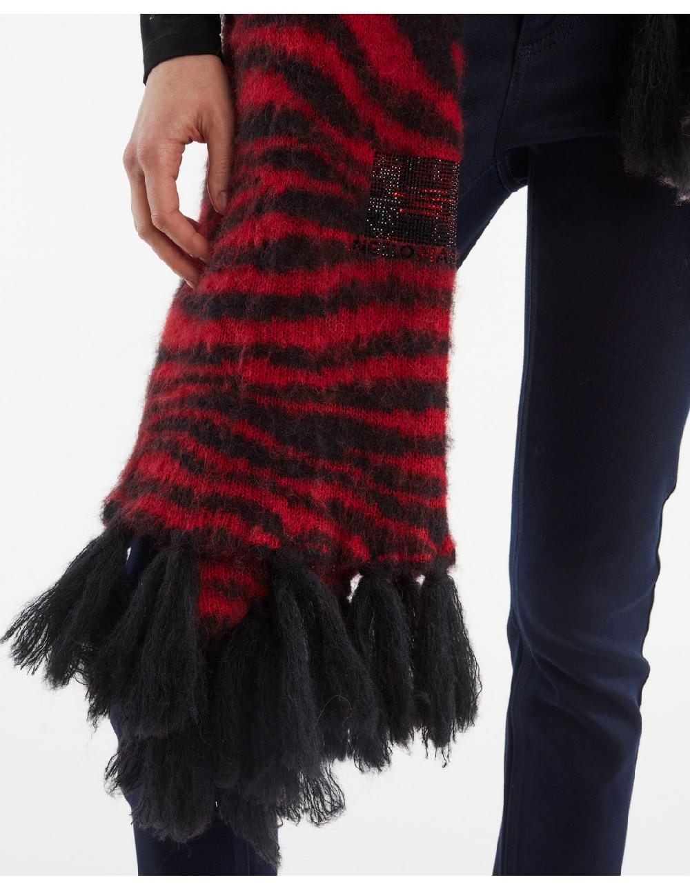 Angelo marani SCIARPA ZEBRA GARZATA IN ALPACA Offerte stagionali