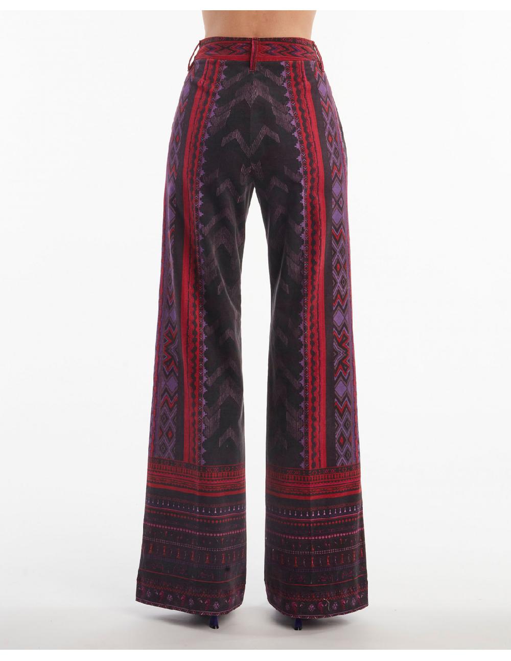Angelo marani PANTALONE IN VELLUTOST SCACCHI Sostegno trimestrale
