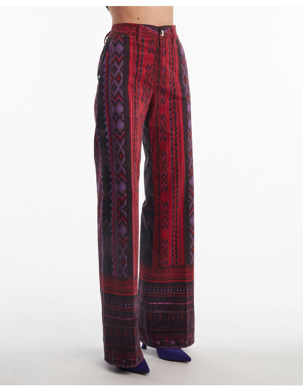 Angelo marani PANTALONE IN VELLUTOST SCACCHI Sostegno trimestrale