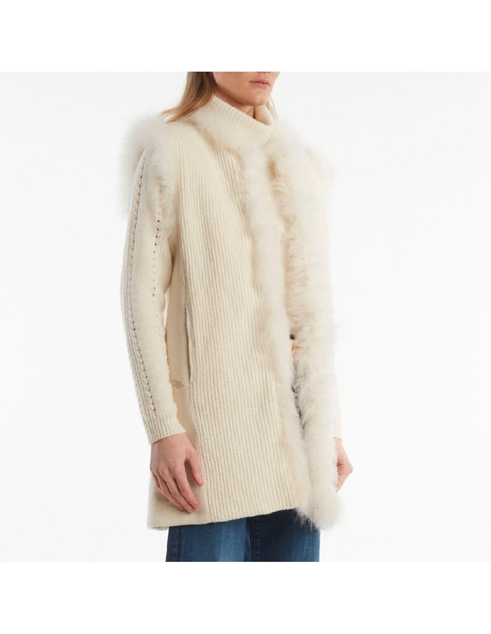 Angelo marani GILET C/BORDI IN PELLICCIA Discount Store per i nuovi prodotti